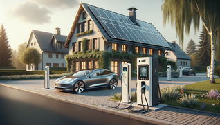 Solar betriebene Elektroauto-Ladestation E.ON Angebot